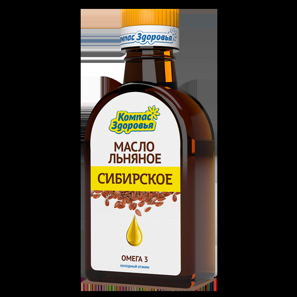 Масло льняное "Сибирское", 200 мл, 1/30, КЗ