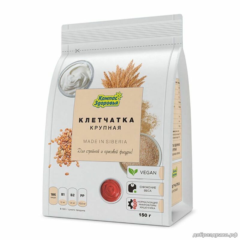 Клетчатка пшеничная крупная, 150 гр, 1/14, КЗ