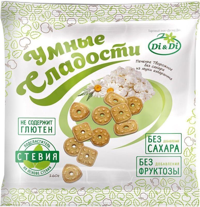 Печенье "Умные сладости" Творожное, 160 гр, 1/32
