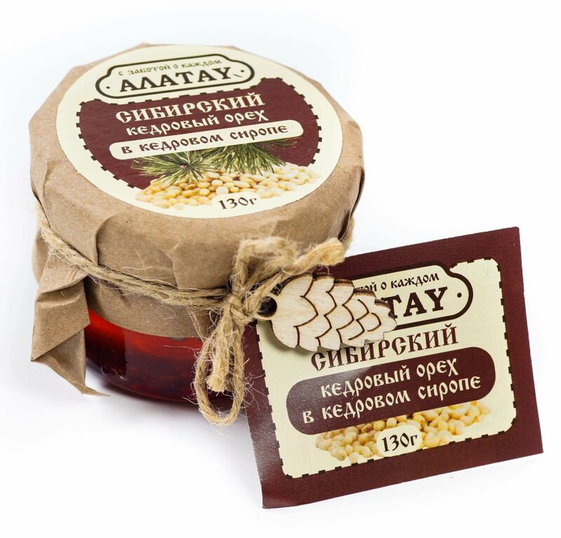 Кедровый Орех в Кедровом сиропе, стекл.банка 100мл/130гр