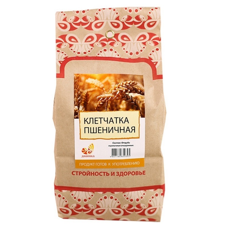 Клетчатка пшеничная пакет, 300гр, Дивинка